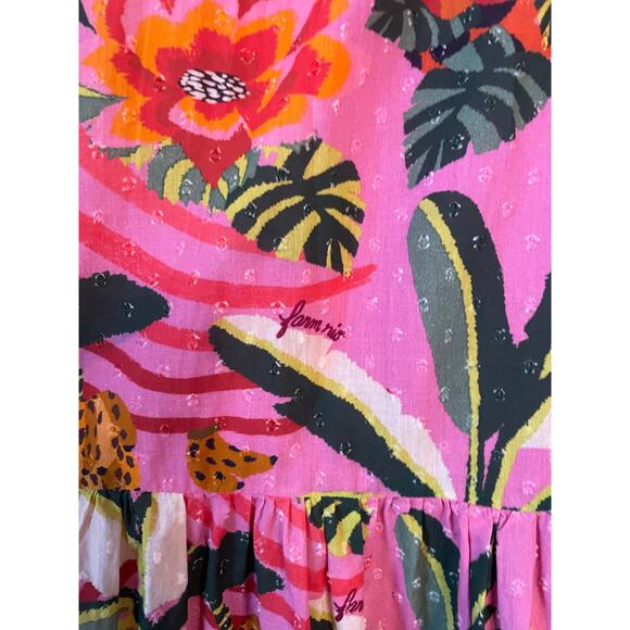 NWT Farm Rio Leopard Forest Cotton Backless Midi Dress sz XL - Picture 6 of 10